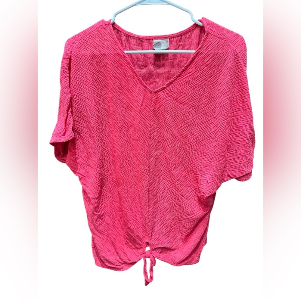 Chicos Pink V-Neck Women's Top size 12/14